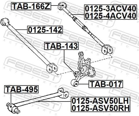 Control/Trailing Arm, wheel suspension 0125-ASV50RH - image 2