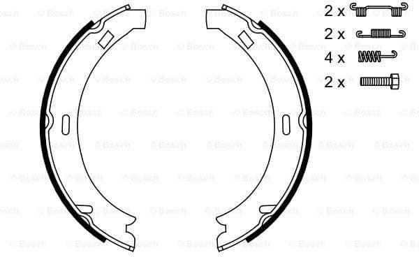 Brake Shoe Set, parking brake 0986487582 - image 5