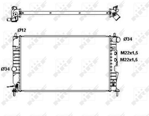 Radiator, engine cooling EASY FIT 50563