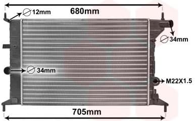 Radiator, engine cooling 37002242