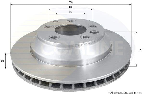 Brake disc, 1pcs REAR ADC1460V - image 2