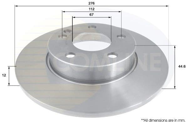 Brake disc, 1pcs FRONT ADC1638 - image 2