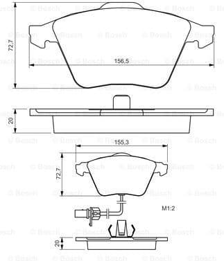 Brake Pad Set, disc brake 0986494283 - image 7