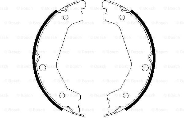 Brake Shoe Set, parking brake 0986487708 - image 2