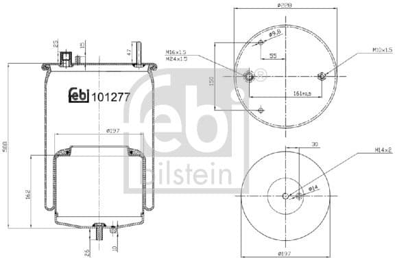 Bellow, air suspension 101277