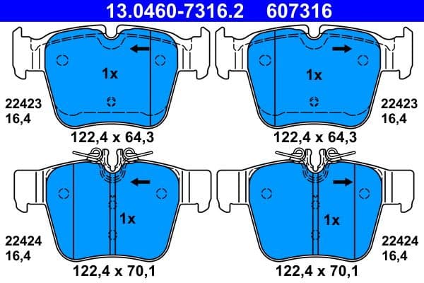Brake Pad Set, disc brake 13046073162 - image 2
