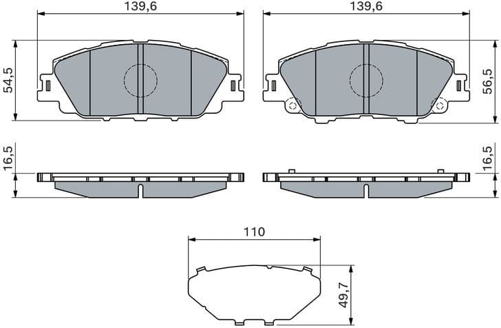 Brake Pad Set, disc brake 0986460152