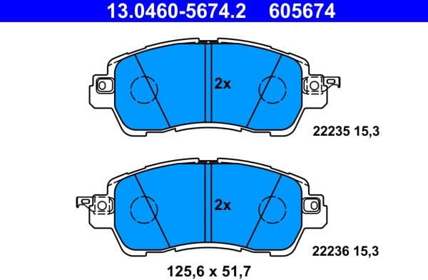 Brake Pad Set, disc brake 13.0460-5674.2 - image 2