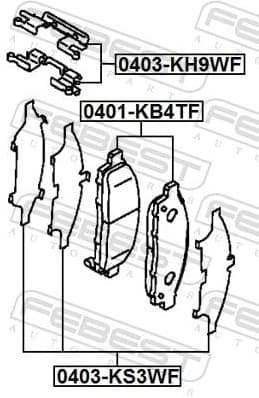 Anti-Squeal Foil, brake pad (back plate) 0403-KS3WF - image 2