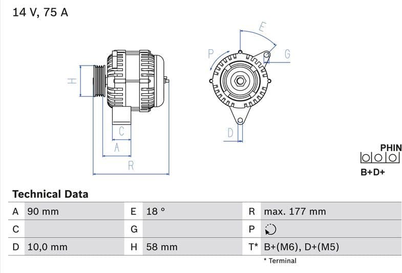 Alternator 0986049111 - image 3