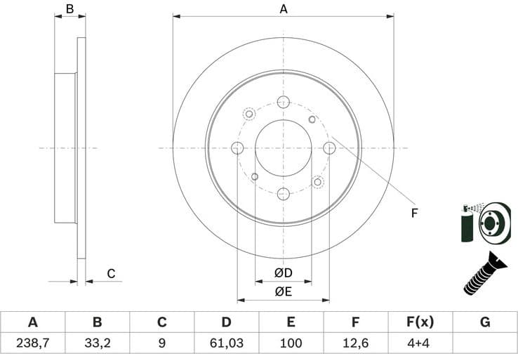 Brake Disc 0 986 479 F34 - image 6