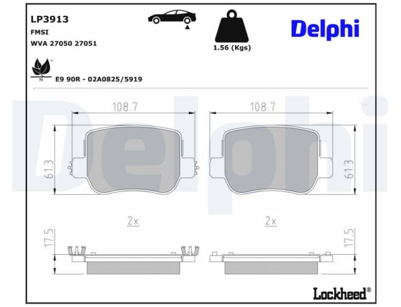 Brake Pad Set, disc brake LP3913 - image 2