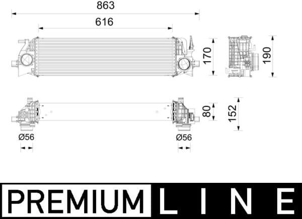 Charge Air Cooler BEHR *** PREMIUM LINE *** CI736000P