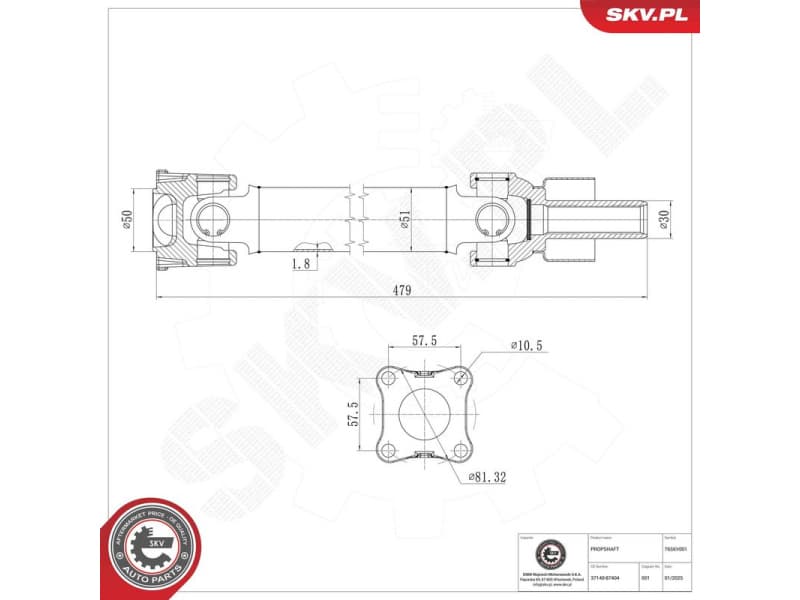Drive Shaft 76SKV001 - image 2