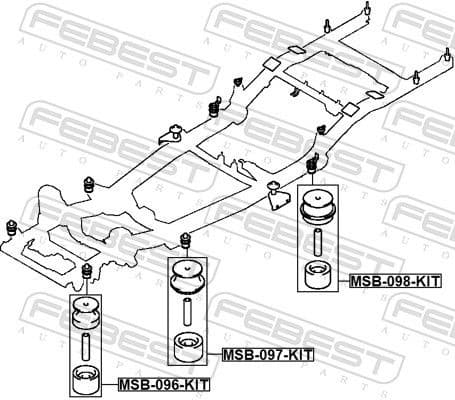 Mounting, vehicle frame MSB-098-KIT - image 2