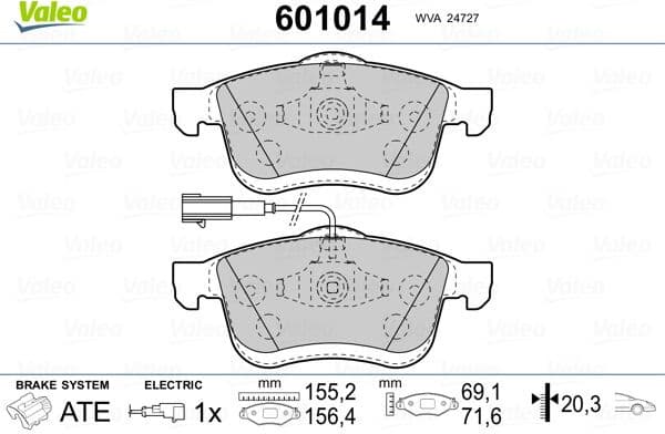 Brake Pad Set, disc brake 601014