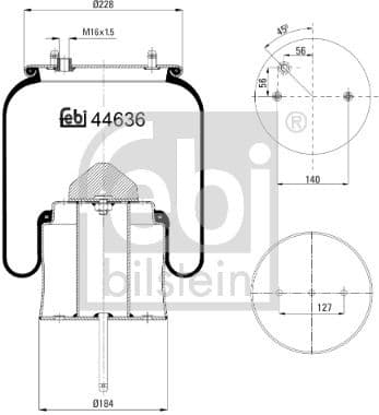 Bellow, air suspension 44636