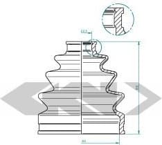 Bellow, drive shaft 190972 - image 2