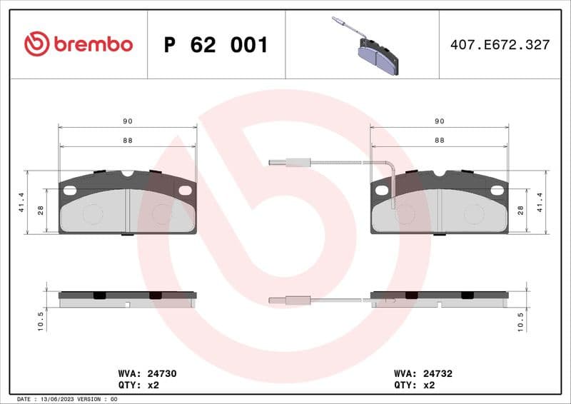 Brake Pad Set, disc brake PRIME LINE P62001 - image 3