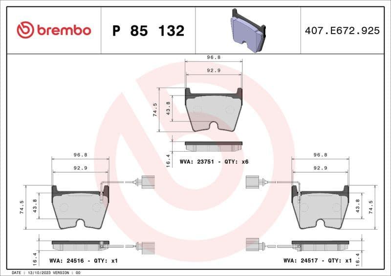 Brake Pad Set, disc brake PRIME LINE P85132 - image 3