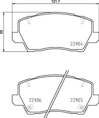 Brake Pad Set, disc brake PRIME LINE P30114 - image 3