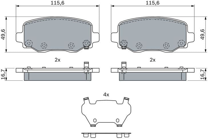 Brake Pad Set, disc brake 0 986 424 961 - image 6