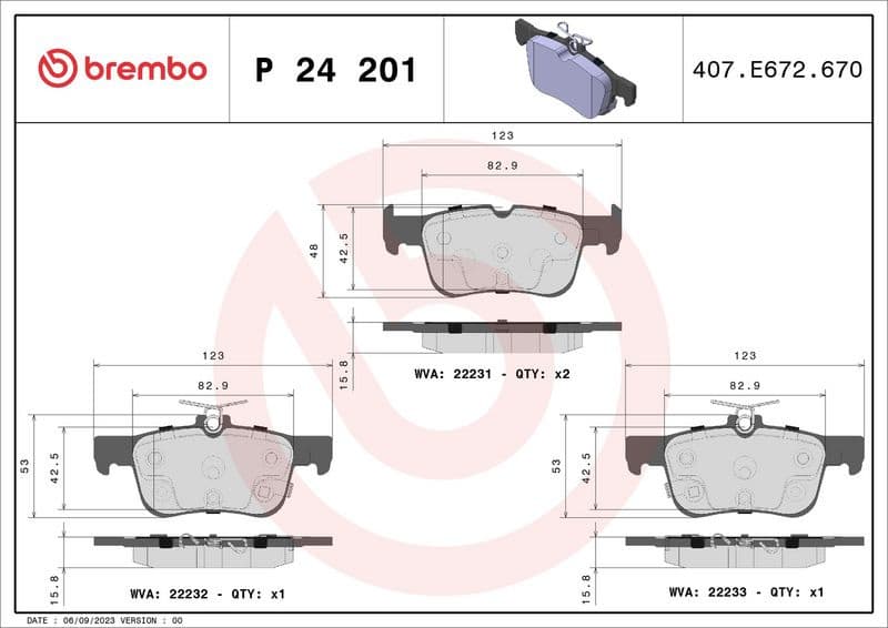 Brake Pad Set, disc brake PRIME LINE P24201 - image 3