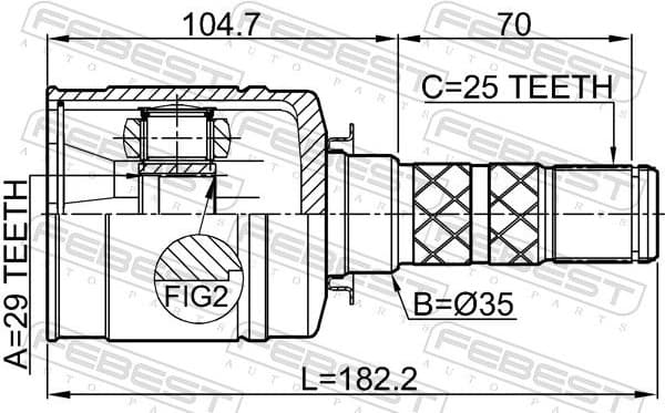 Joint Kit, drive shaft 0811-S13 - image 2