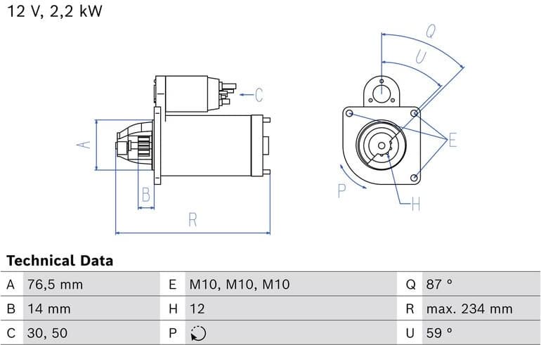 Starter 0 986 027 170