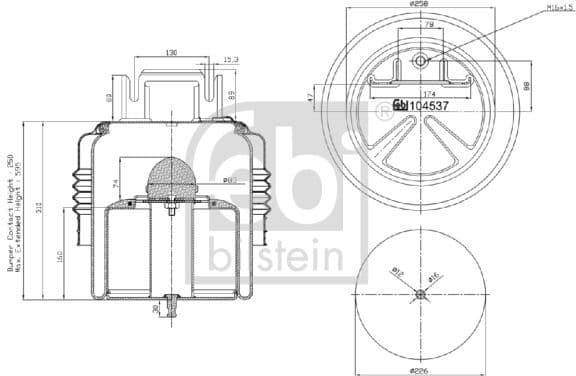 Bellow, air suspension 104537