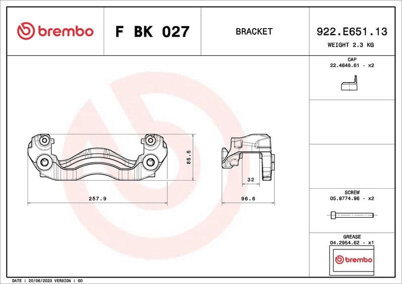 Brake Caliper Bracket Set PRIME LINE FBK027 - image 3