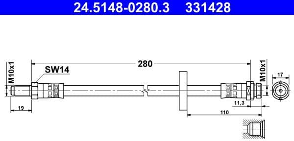 Brake Hose 24.5148-0280.3 - image 2
