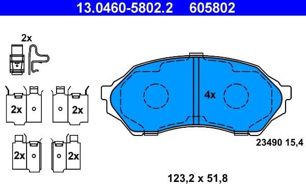 Brake Pad Set, disc brake 13.0460-5802.2 - image 2