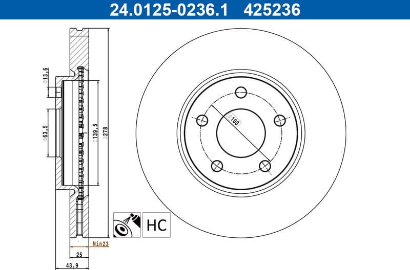Brake Disc 24.0125-0236.1