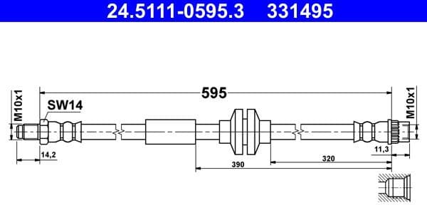 Brake Hose 24.5111-0595.3 - image 2