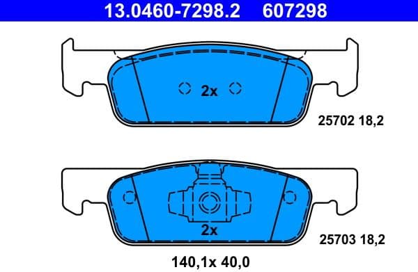 Brake Pad Set, disc brake 13.0460-7298.2 - image 2