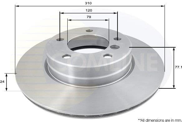 Brake disc, 1pcs FRONT ADC1737V