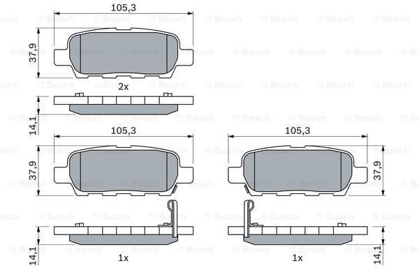 Brake Pad Set, disc brake 0986494090 - image 7