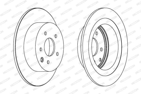 Brake discs kit rear, (2pcs), Top Quality DDF1590C - image 2