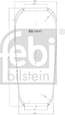 Bellow, air suspension 38647