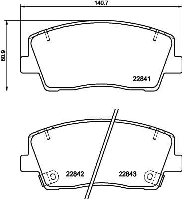 Brake Pad Set, disc brake 8DB 355 039-921