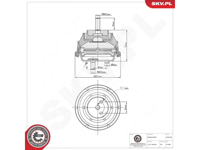 Mounting, engine 75SKV189 - image 5