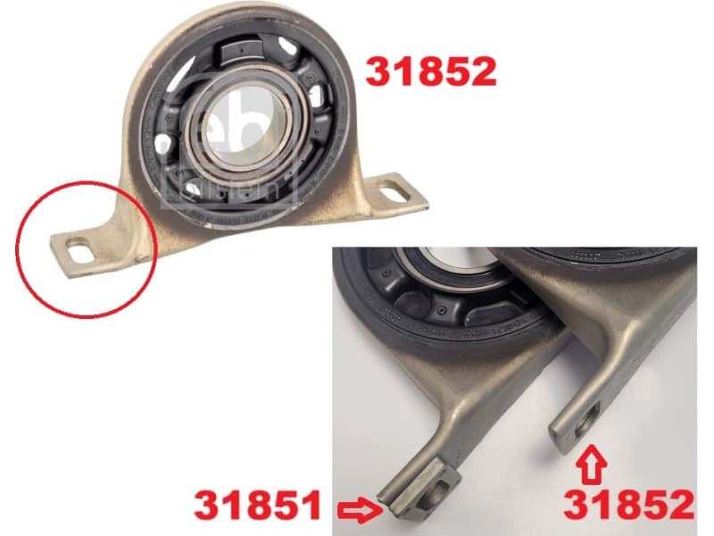 Bearing propeller shaft (cardan) 31852