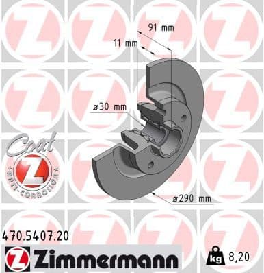 Brake Disc COAT Z 470.5407.20
