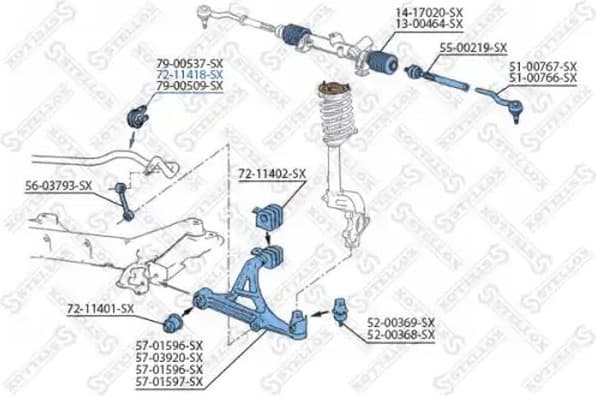 Bushing, stabiliser bar 72-11418-SX - image 2