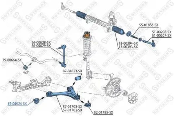 Mounting, control/trailing arm 87-04024-SX