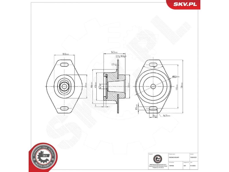 Mounting, engine 75SKV221 - image 3