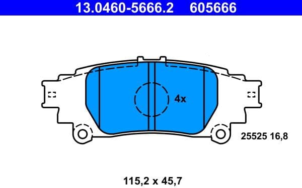 Brake Pad Set, disc brake 13.0460-5666.2 - image 2