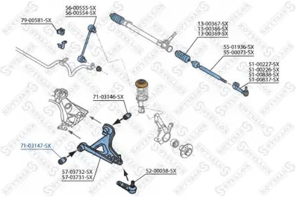 Mounting, control/trailing arm 71-03147-SX - image 2