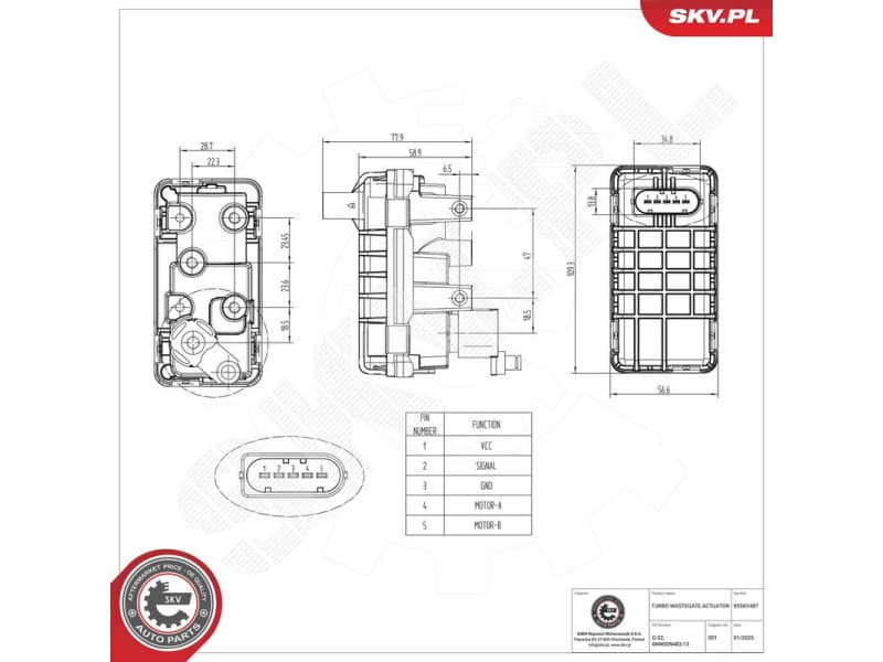 Boost Pressure Control Valve 95SKV487